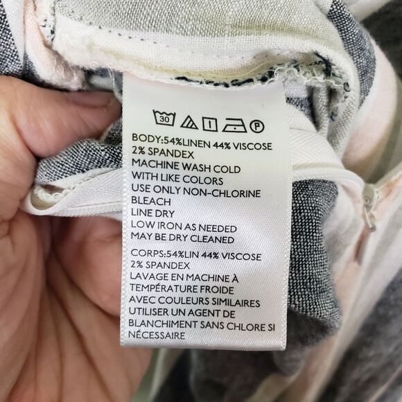 Urban Outfitters Women's Pink Blue Linen Blend Zip Up Long Jumpsuit Size Small - Picture 2 of 12